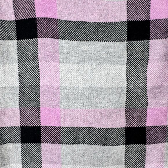 Talbots Plaid Skirt Womens 10 Gray Purple Wool Blend Academia Preppy Career - Picture 5 of 12